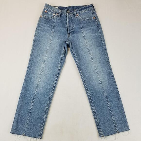 GAP Jeans Womens 6 Petite Blue Cheeky Straight High Rise Light Denim - Picture 12 of 12
